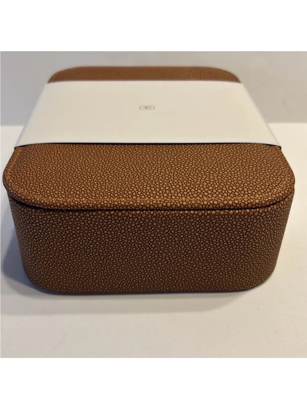 Threshold Lidded Brown Faux Leather Boc